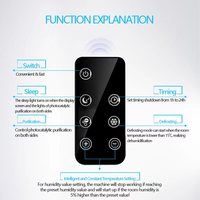 Déshumidificateur intelligent multifonction électrique domestique, refroidissement thermoélectrique, télécommande, purification de l'air intérieur