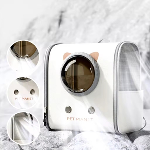 กระเป๋าเป้สะพายหลังสำหรับแมวและสุนัขขนาดเล็ก ระบายอากาศได้ดี มีช่องด้านข้าง สายสะพายบุนุ่มสบาย กระเป๋าใส่แมวสำหรับพกพาออกนอกบ้าน - Product Image 3