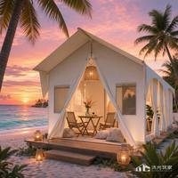 Toit triangulaire moderne en alliage d'aluminium et tissu PVC, modulaire, quatre saisons, imperméable, coupe-vent, transparent, longue durée de vie, blanc ivoire