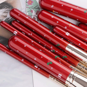 Ensemble de <span class=keywords><strong>pinceaux</strong></span> de maquillage de Noël rouge cosmétique professionnel de haute qualité - Product Image 3