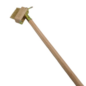 Grattoir en fil d'acier inoxydable personnalisable OEM, qualité industrielle/DIY, manche en bois, prix compétitif, pour le désherbage et le nettoyage - Product Image 1