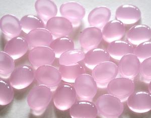 Lot de 5 cabochons ovales en calcédoine rose 7x9mm pour la fabrication de bijoux - PROMO DE FIN DE SÉRIE - Product Image 5