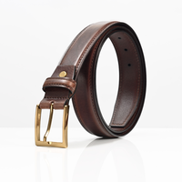 Ceinture en cuir de vachette formelle pour homme de haute qualité, boucle à ardillon en alliage haute résistance, couture soignée à la machine, ceinture en cuir véritable
