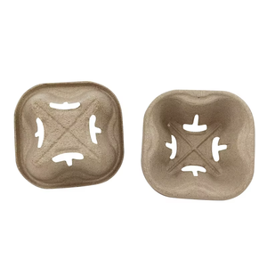 Биоразлагаемый держатель для кофейных чашек и поднос из переработанной целлюлозы сахарного тростника, одноразовый, экологичный, неокрашенный - Product Image 4