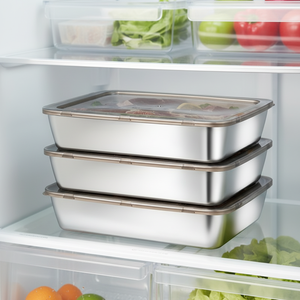 Recipiente Moderno de Gran Tamaño, Duradero y Multifuncional para Conservar la Frescura de los <span class=keywords><strong>Alimentos</strong></span>, de Acero Inoxidable, con Tapa, para Almacenamiento de <span class=keywords><strong>Alimentos</strong></span> en la Cocina - Product Image 5
