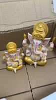 10.5*6*14cm grand et petit hindou résine bouddha Statue polyrésine indien Ganesha moine Figurine pour la décoration intérieure