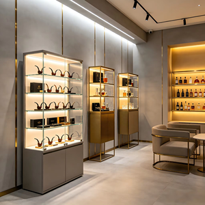 Solutions <span class=keywords><strong>de</strong></span> présentation pour magasins <span class=keywords><strong>de</strong></span> tabac : Vitrine <span class=keywords><strong>de</strong></span> haute qualité en acier inoxydable et verre pour chichas et narguilés avec éclairage LED - Product Image 3