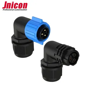 Jnicon Field assemble M19 right angle Electrical male female waterproof Circular Connector
