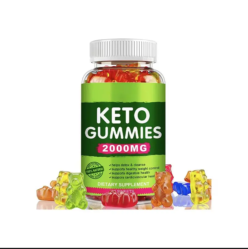 Label pribadi OEM 60 buah Keto Bear Gummies Ketone pembakar lemak apel hijau cuka cuka produk penurun berat badan Keto Gummies