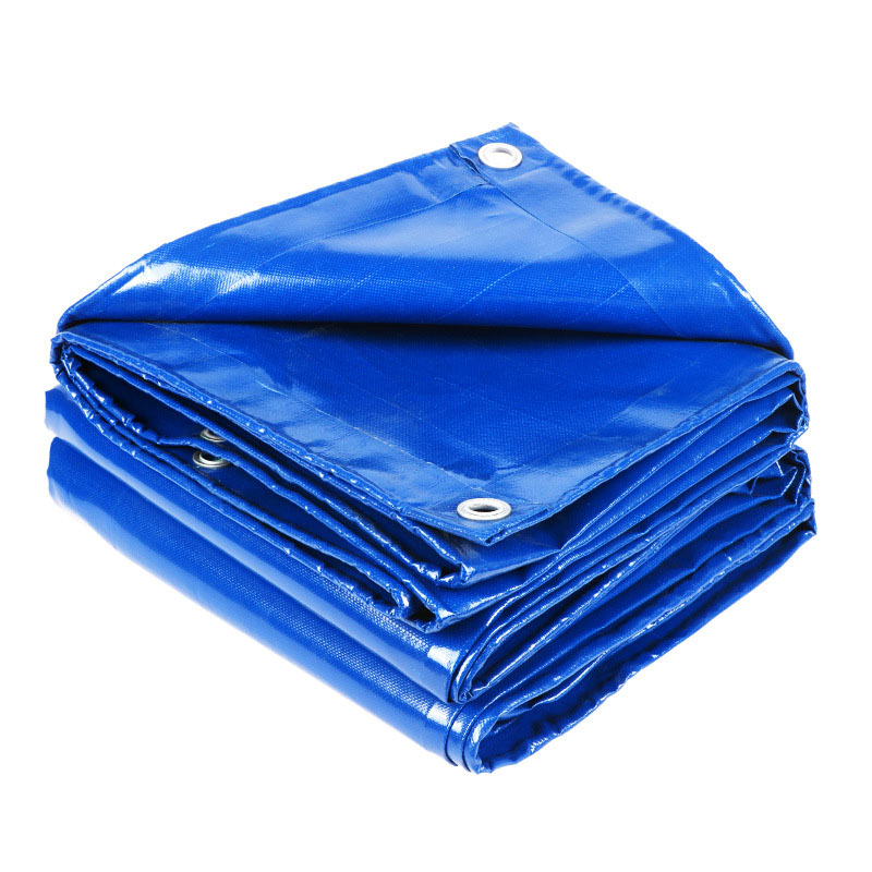 High Quality 10'x12' Blue Waterproof PVC Tarpaulin Custom Coated Warp Tarp Tent Awnings Home Woven Twill Industrial