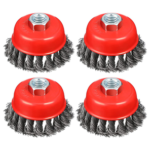 <span class=keywords><strong>Brosse</strong></span> à roue métallique torsadée en acier au carbone pour l'élimination de la rouille, le polissage des métaux, le nettoyage des surfaces, la peinture - Product Image 1