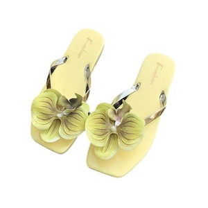 Sandalias de Playa con Diseño de Orquídeas Francesas, Chanclas Florales para Mujer, Sandalias Planas para Vacaciones - Product Image 6