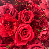 Rose en soie rouge bordeaux, design moderne et luxueux, faite à la main, durable, décoration florale pour événements, fleur artificielle pour centre de table de mariage