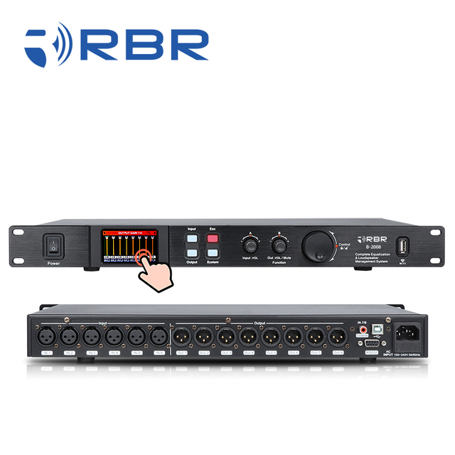 Touchable Display Design B2008 8in*8out Digital Speaker Processor with Matrix Connection