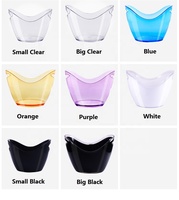 Seau à glace promotionnel personnalisé en PP/PS acrylique, forme bateau, 3,5 L, vierge, OEM/ODM, couleur/logo, CE
