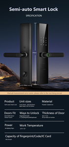 Oem bán tự động thông minh khóa cửa với ID thẻ đọc mở khóa vân tay mở khóa và mã mở khóa cho căn hộ khách sạn và gia đình - Product Image 2