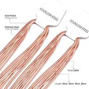 Collar de Cadena de Acero Inoxidable con Baño de Oro de 18k, Minimalista, Personalizado, a Prueba de Agua, para Mujer, Venta al Por Mayor - Product Image 6