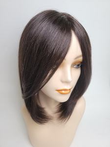 Perruque 100% cheveux humains, longueur épaule, 10 pouces, coupe bob moyenne, à clipser, légère, couleurs naturelles, compatible chimiothérapie, par WIGTS, livraison rapide - Product Image 2