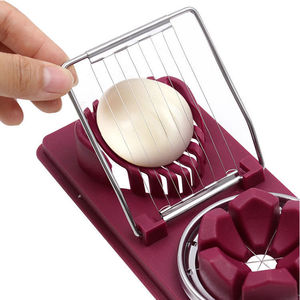 2‑In‑1 Egg Slicer Multi‑Function Stainless Steel Wire Egg Cutter For Hard Boiled Egg Fruit Salad <b>Kitchen</b> <b>Gadget</b> - Product Image 6