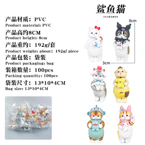 5 PCS/SET 5CM 블라인드 박스 Mofusand 고양이 상어 고양이 수면 카와이 미니 피규어 일본어 Q Ver 애니메이션 피규어 장난감 인형 - Product Image 4