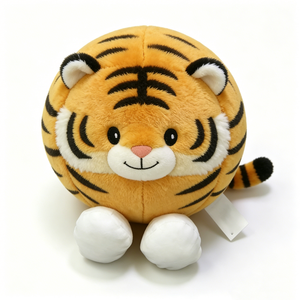 Customized Chubby Round Tiger Plush,Fluffy Orange Tiger Plush Toy,Cute Cartoon Tiger Stuffed Animal,Soft Round Tiger <b>Pillow</b> - Product Image 2