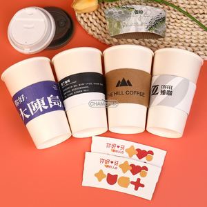 Manga de Papel para Vasos de Café Personalizada con Logotipo, Vasos de Papel para Café - Product Image 2