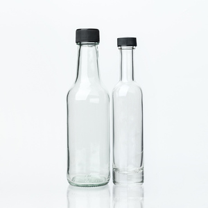 Botellas vacías de perfume de vidrio transparente de 100ml Ensalada de Chile aturdido 5oz 10oz Pimienta <span class=keywords><strong>Tabasco</strong></span> Salsa picante Tapa negra 3oz 5oz 8oz - Product Image 1