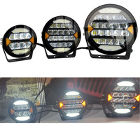 Projecteur LED rond 5/7/9 pouces 60-200W 10-30V IP67, lampe de conduite, lumière auxiliaire pour SUV