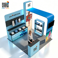 Stand d'exposition portable en tissu tendu sans outil, 10*10, en aluminium, pour salon professionnel, stand de foire artisanale