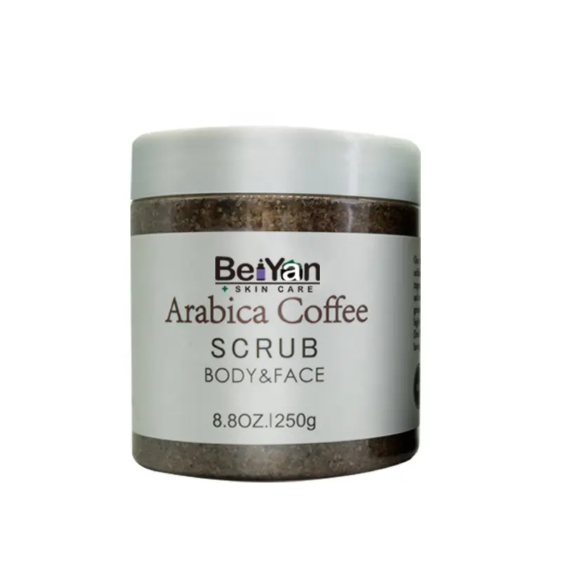 Hot Selling Magical Arabica Coffee Beans Scrub 8.8Oz mit Natural Plants für Bath Skin Care Exfoliating Nourishing Whitening