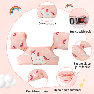 <span class=keywords><strong>Chaleco</strong></span> Salvavidas para Bebés, No <span class=keywords><strong>Inflable</strong></span>, con Anillo de Brazo, Alta Flotabilidad, Cinturón Ajustable, Botón de Deslizamiento para Niños, Chaqueta de Natación para Niños, Verano - Product Image 4