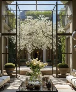 Fenêtre à battant en aluminium à rupture de pont thermique, <span class=keywords><strong>double</strong></span> <span class=keywords><strong>vitrage</strong></span> insonorisé, design moderne pour cuisine, entrée, villa, hôtel, projet résidentiel - Product Image 3