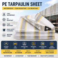 Bâche en PE personnalisée, imperméable, tissée, avec œillets renforcés pour la protection des marchandises des camions en extérieur