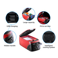 Colku 8L kompresor portabel kulkas Freezer 30W pendingin 45W pemanas kulkas mobil dengan 4 soket USB pemanas 45W plastik 24V