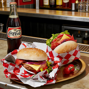 Papel de Aluminio Antiadherente con Diseño de Panal, Hojas de Papel para Sándwiches de Grado Alimenticio, para <span class=keywords><strong>Hamburguesas</strong></span>, Hot Dogs y Comida para Llevar - Product Image 1