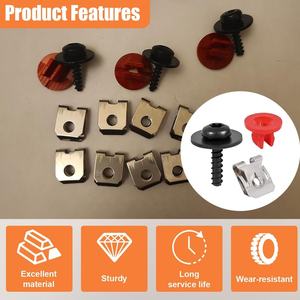 30 Piezas de Tornillos Autorroscantes Antideslizantes M5, Tuercas en U, Sujetadores Automotrices, Venta al por Mayor - Product Image 5