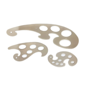 MiniFish Français Professionnel <span class=keywords><strong>Couture</strong></span> Modèle Dessin Animé Dessin Outils Ensemble Multi-fonctionnel En Plastique Courbe Règle 30cm Modèle En Plastique - Product Image 1