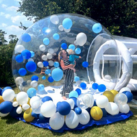 Tente à bulles gonflable transparente pour camping en plein air 3m/4m Tente d'hôtel gonflable à dôme en cristal Tente à bulles