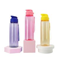 Bouteilles d'eau de sport en plastique de 18 oz pour enfants et adultes, étanches, réutilisables, pour la salle de sport, les voyages, l'école, le bureau, multicolores, avec impression à l'écran