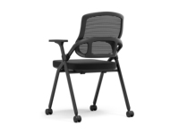 Chaise de formation pliable en maille avec roulettes mobiles, siège multifonctionnel pour bureau, étude et réunion, pour achat en gros