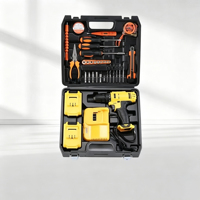 Perceuse sans fil multifonctionnelle à moteur brossé, lithium-ion, avec contrôle de vitesse progressif, réversible, haute puissance, pour le commerce international