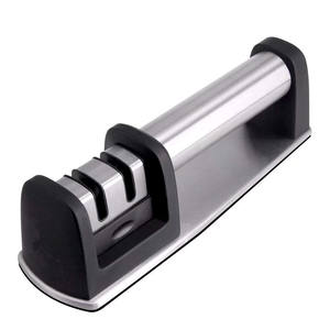 Aiguiseur de couteaux manuel en acier inoxydable, multi-grains, à angle fixe, outil d'affûtage domestique pour couteaux en céramique et en acier - Product Image 1