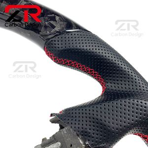 Volante Deportivo Personalizado de Cuero y Fibra de Carbono Forjado para <span class=keywords><strong>Ford</strong></span> <span class=keywords><strong>Mustang</strong></span> 2000-2004 F150 1994-<span class=keywords><strong>2003</strong></span> GT Shelby - Product Image 5