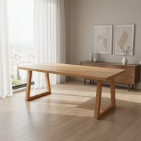 Art nordique Assurance qualité personnalisé pratique professionnel en bois massif Rectangle 6 places Table à manger