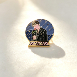Broche de metal personalizado de aleación de zinc fundido a presión con esmalte duro, insignia de dibujos animados para accesorios. - Product Image 3