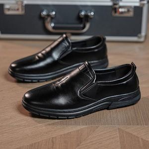 Zapatos Casuales de Cuero con Cordones y Tacón Bajo para Oficina y Negocios, Estilo Británico, Color Negro - Product Image 2