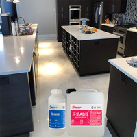 Revêtement en résine époxy transparente pour sols et comptoirs, 100% solides, Kit auto-nivelant de 3 gallons