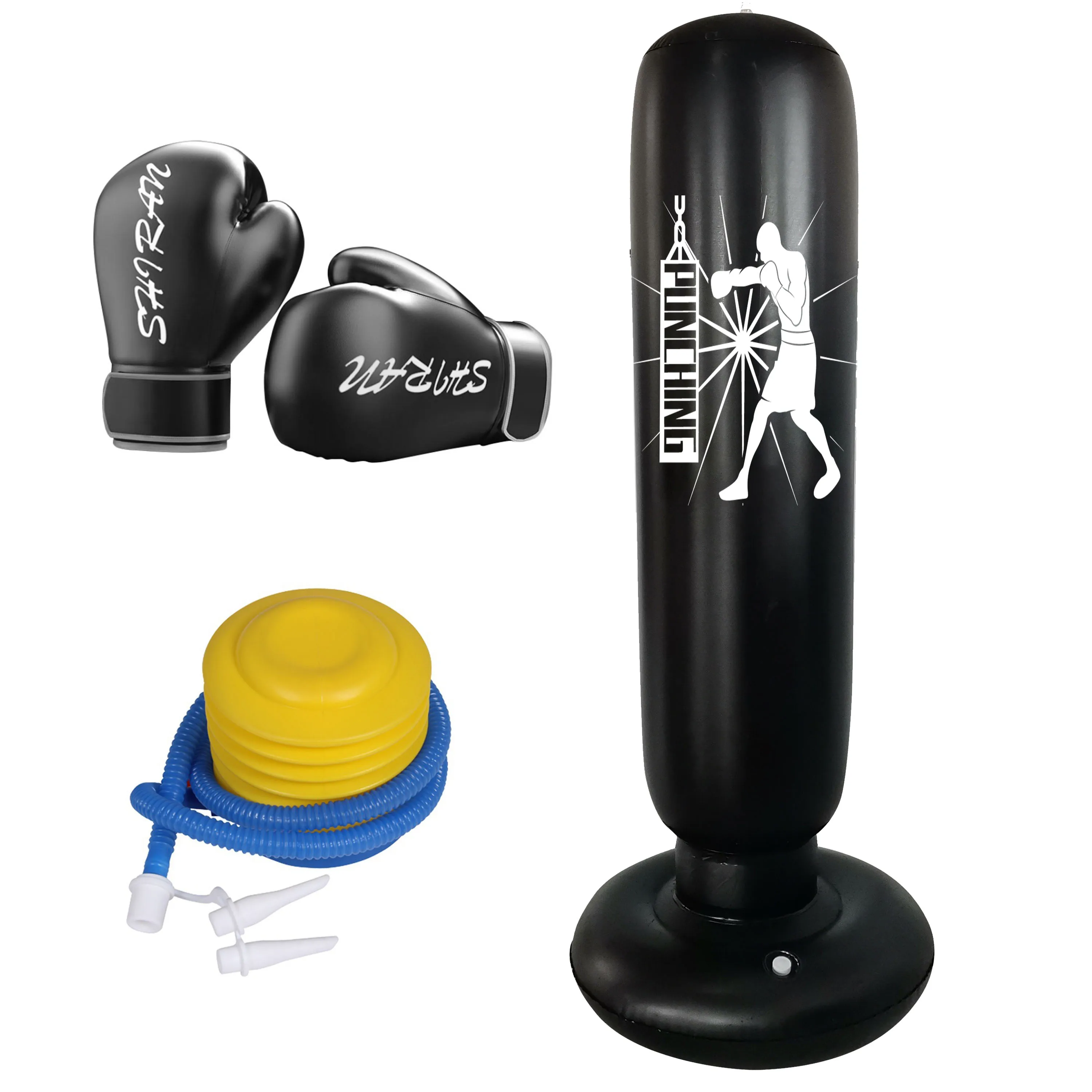0.4mm pvc free standing inflatable kick boxing punching bag