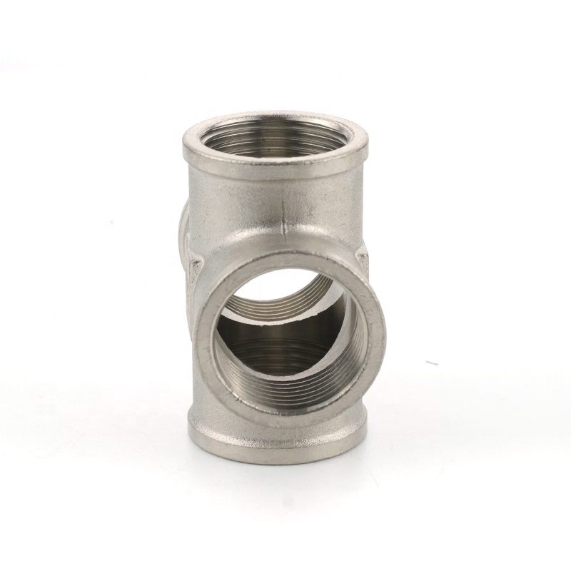 Wholesale new style cross-threaded internal threaded four-way water pipe joint crosshead fittings