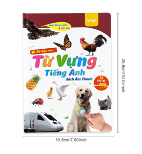 หนังสือเสียงสองภาษาเวียดนาม-อังกฤษ หนังสือการเรียนรู้แบบมอนเตสซอรี่ ของเล่นหนังสือพูดได้สำหรับเด็ก สำหรับการเรียนรู้ของเด็ก - Product Image 3